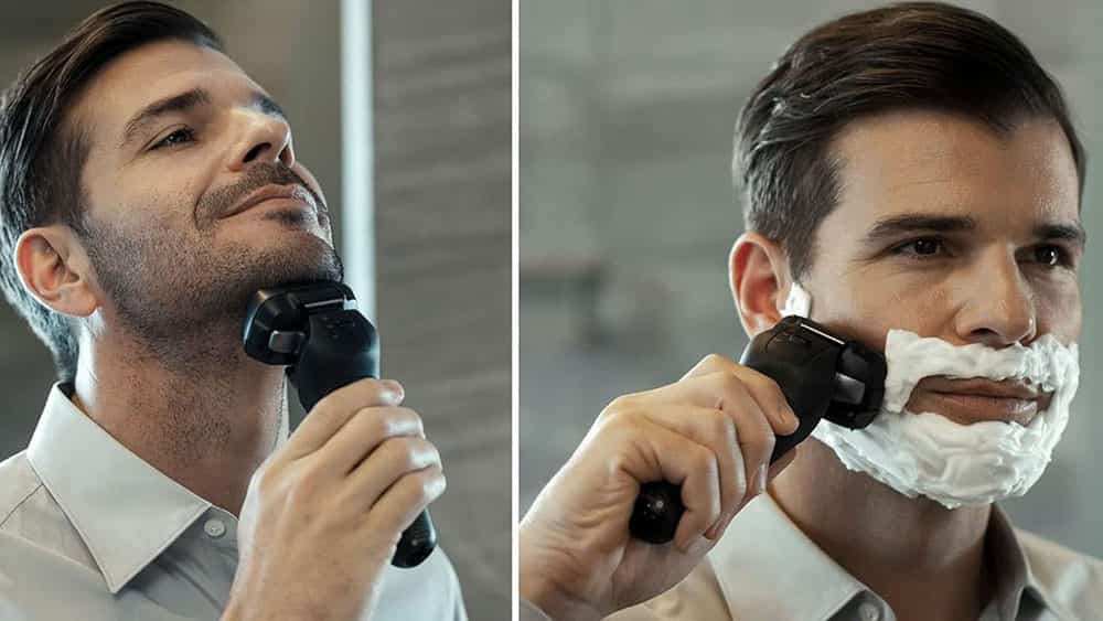 how to shave with electric shaver accurately?